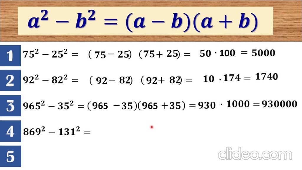 Формула різниці квадратів: як швидко розв’язати вираз?