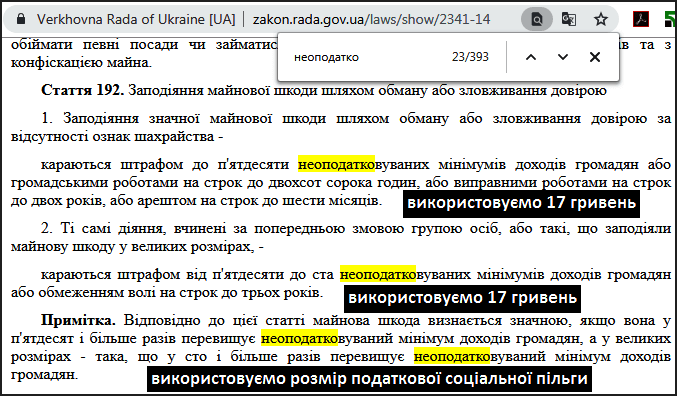 Штраф 50 неоподаткованих мінімумів — це скільки в Україні?