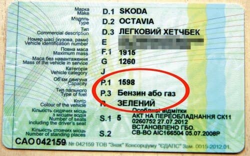 Чи є штраф за не вписаний газ у техпаспорт автомобіля?